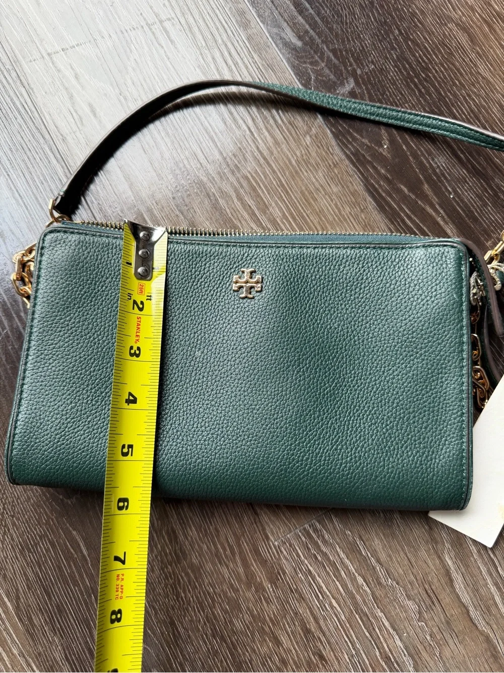 NWT Tory Burch CARTER SLIM CROSSBODY BAG Green